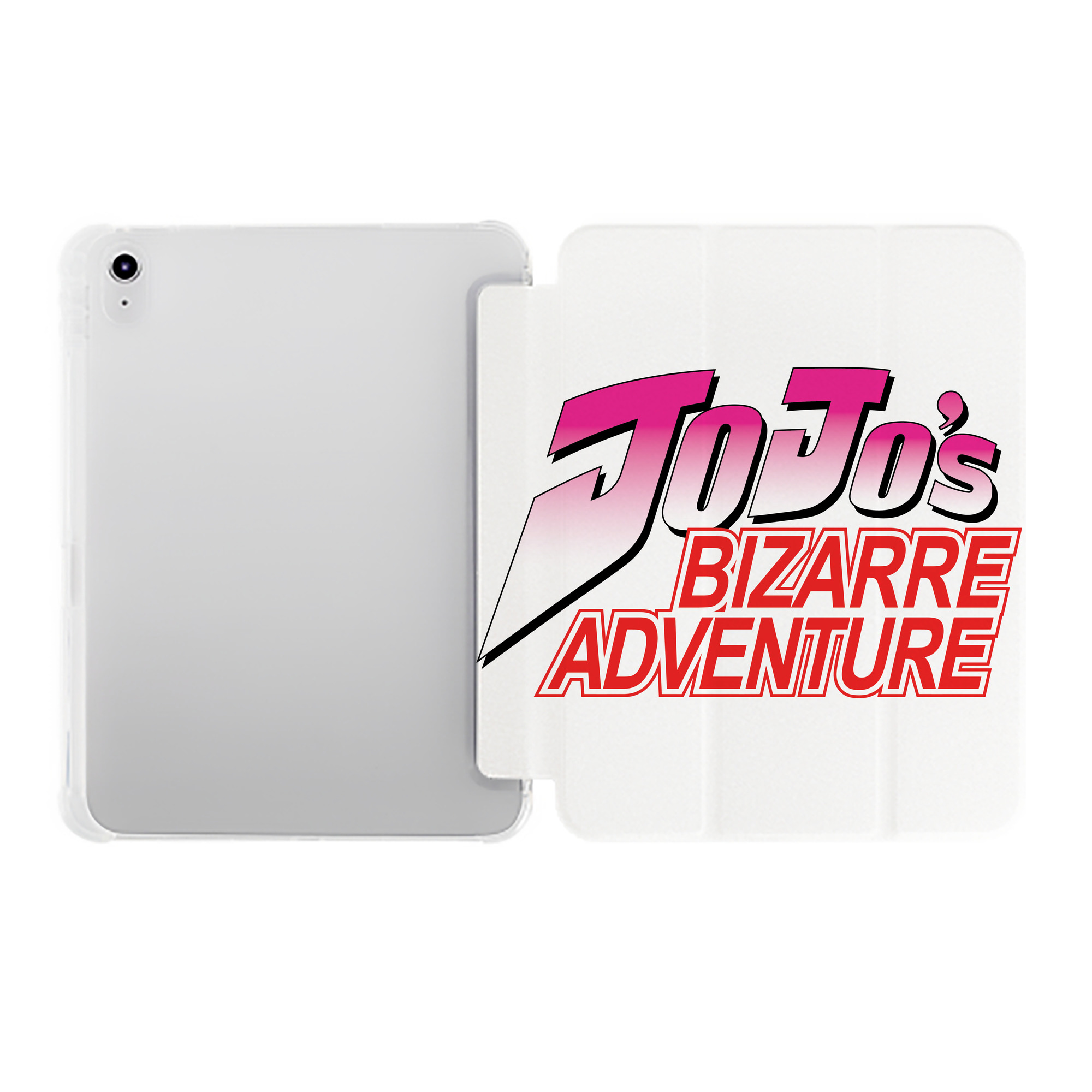 （画像用） ジョジョの奇妙な冒険 JoJo's Bizarre Adventure IPad ケース ペン収納付き 三つ折りスタンド PUレザー×シリコン 対応機種9.5/10.5/10.9インチ